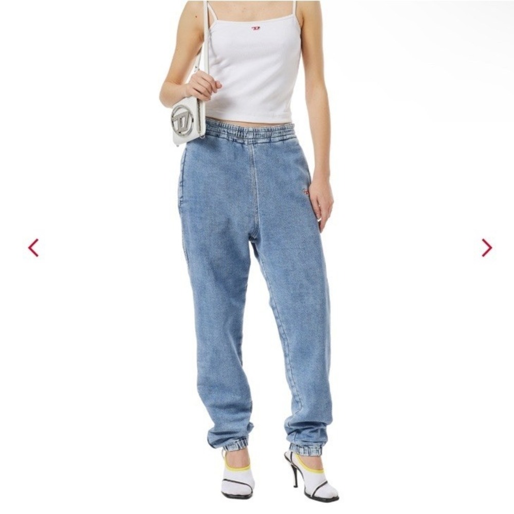 Authentic‎ Diesel Tapered D-Lab Track Denim Jeans Unisex S Streetwear Designer